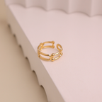 Orbit Lines Ring - 18k Gold (Demi Fine)