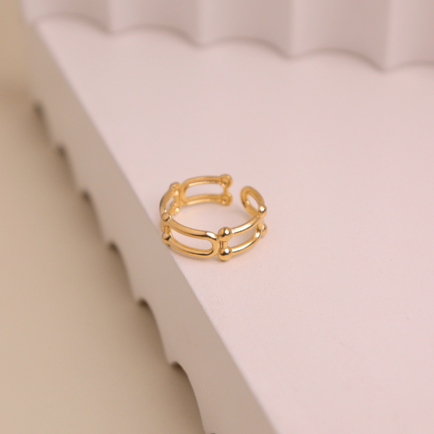 18k Gold Plated Aurora Laced Ring