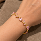 Blush Bloom Bracelet - 18k Gold ( Demi Fine )