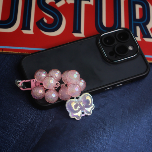 Pink Crystal Clear Magic Mobile Charm