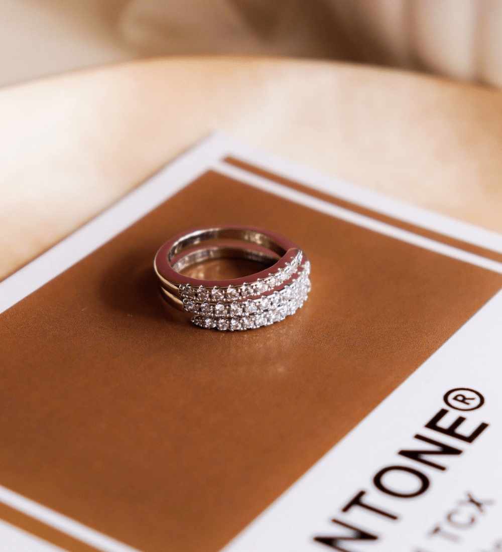 Triple Row Stacking Ring