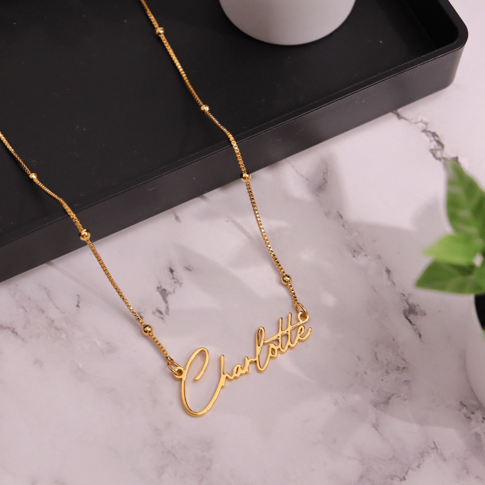 Italics Name Necklace