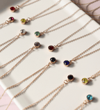 Birth Flower & Birth Stone Necklace