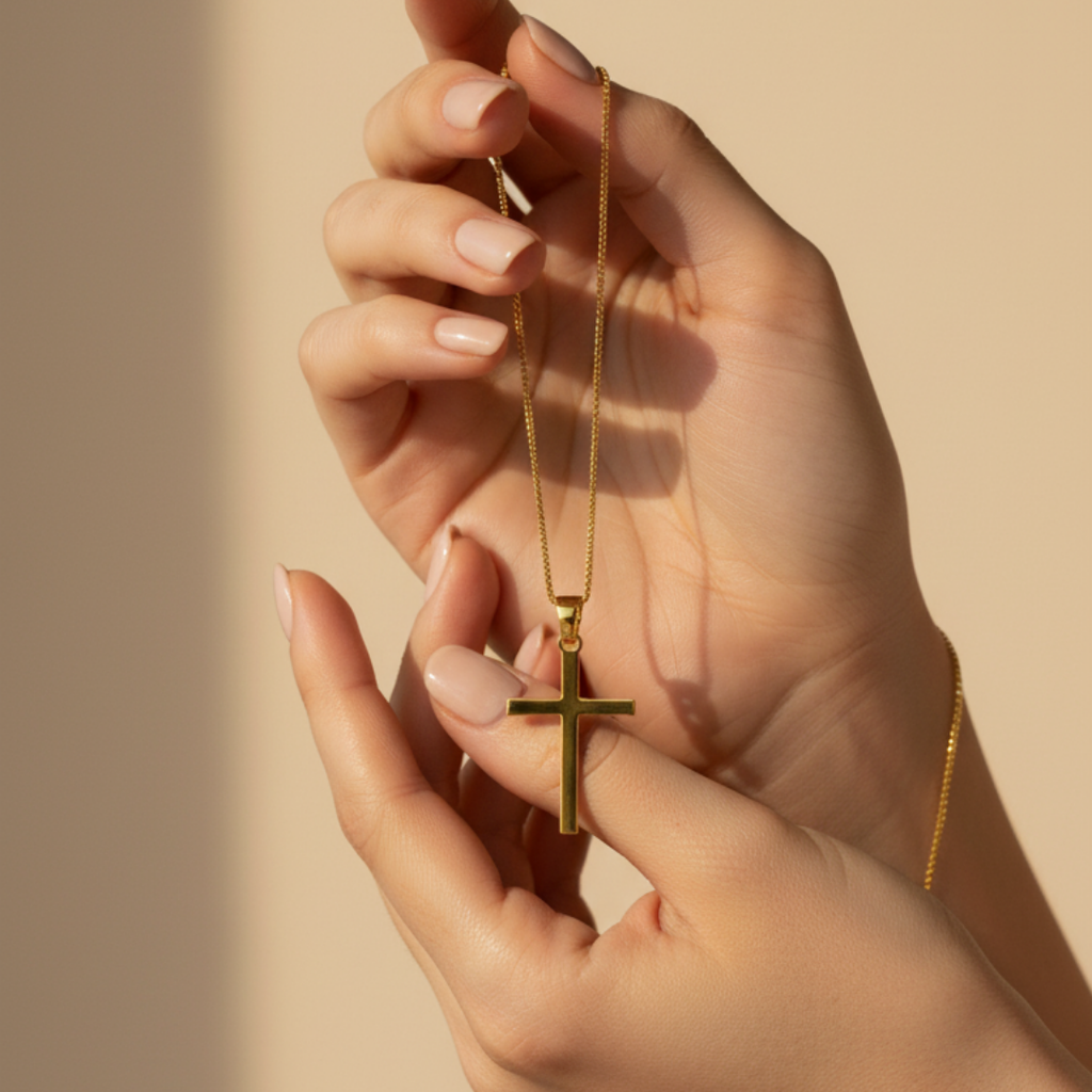 Gamma Cross Necklace