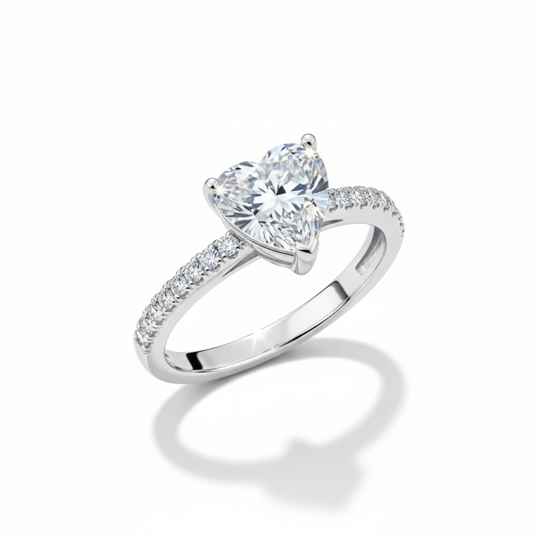 Heart-Shaped Zircon Ring