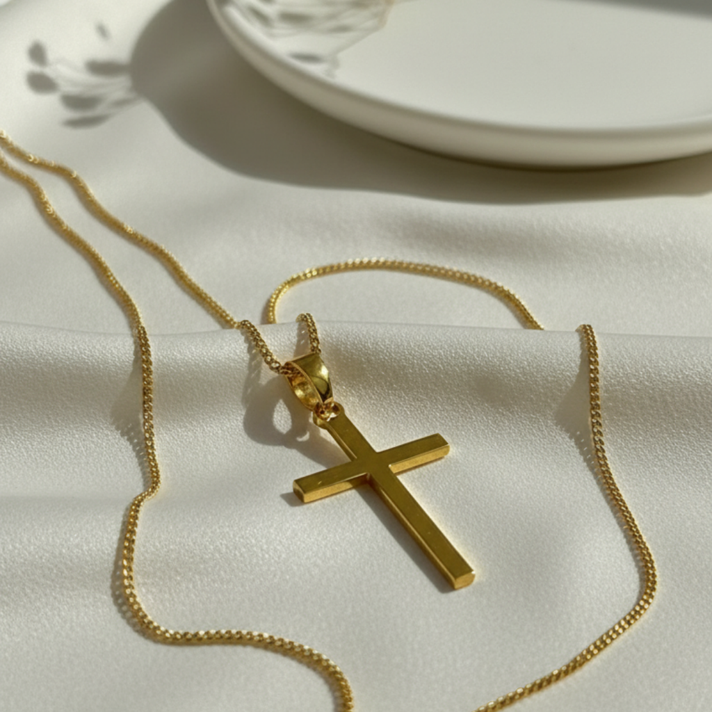 Gamma Cross Necklace