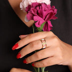 Color Grid Ring - 18k Gold (Demi Fine)