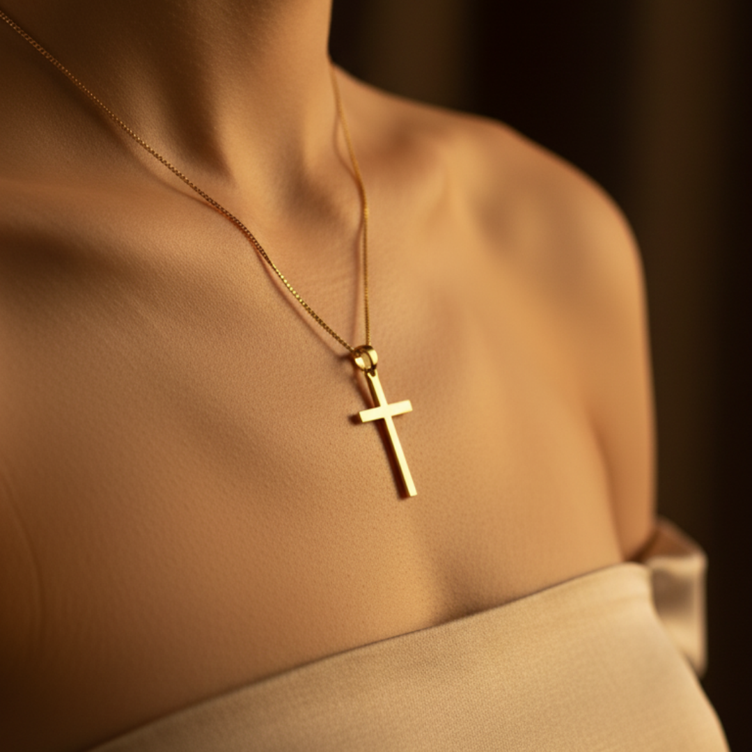 Gamma Cross Necklace
