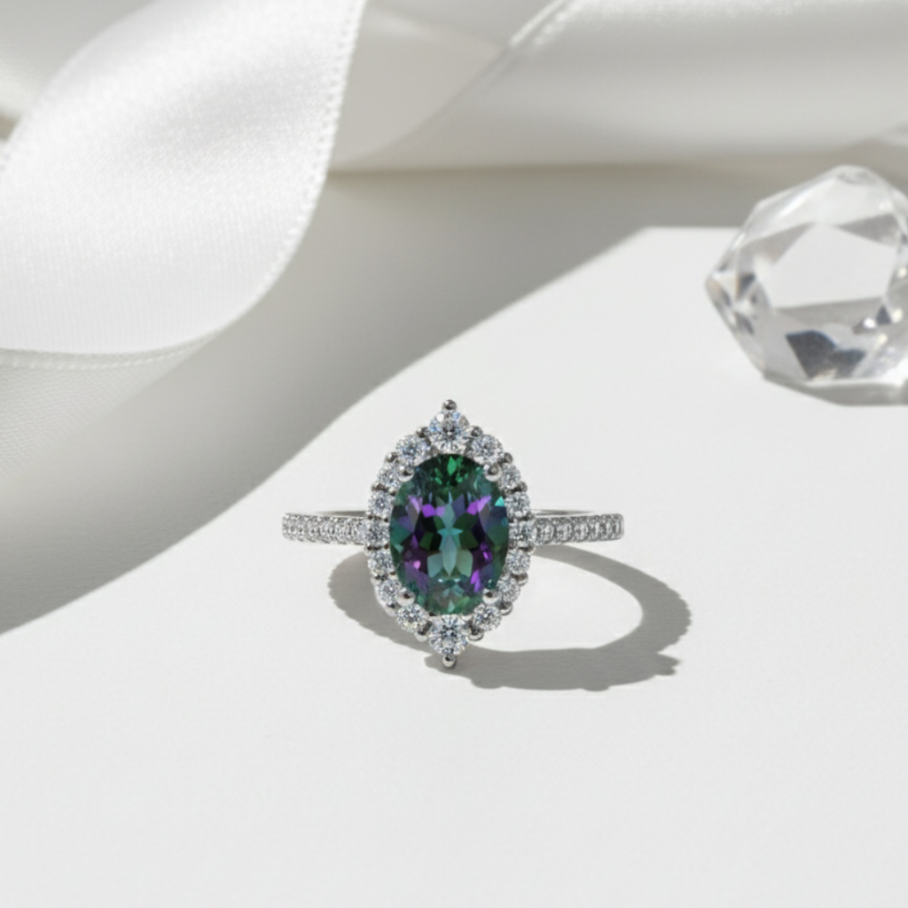 Mystic Oval Zircon Ring