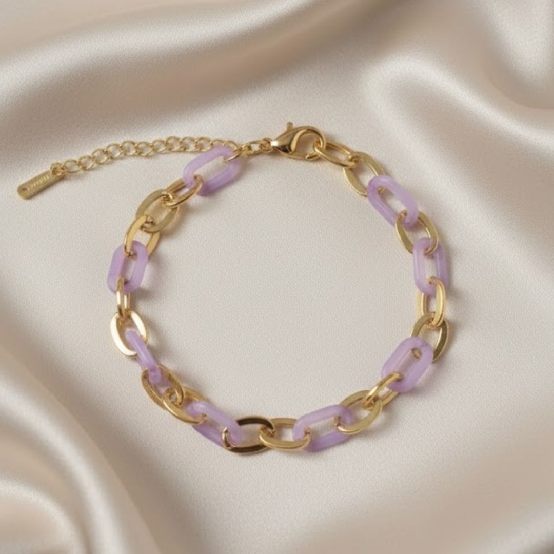 18K Gold Plated Elegance pink Bracelet