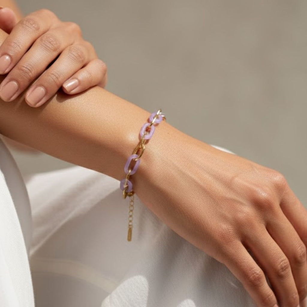 18K Gold Plated Elegance pink Bracelet