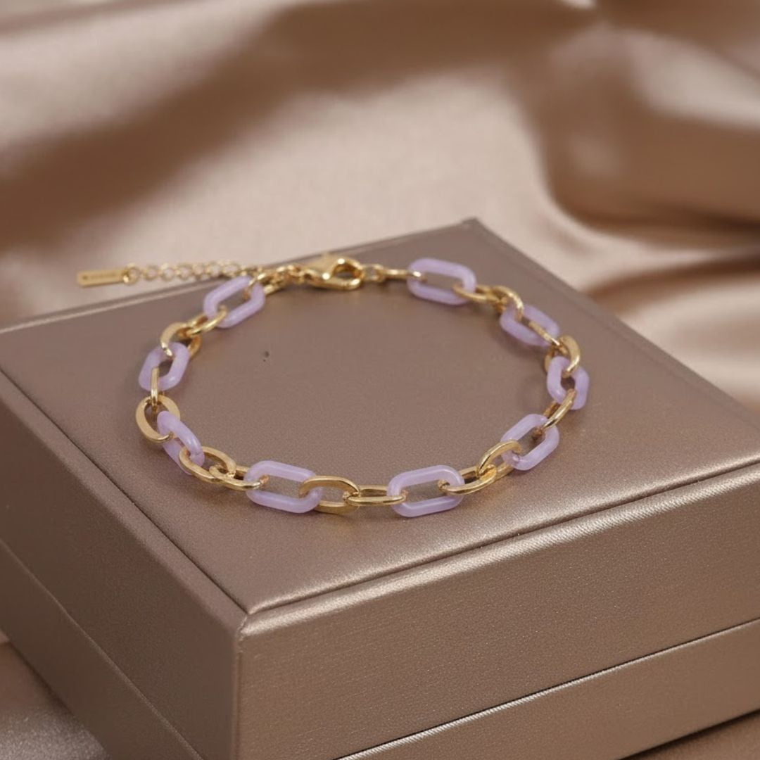 18K Gold Plated Elegance pink Bracelet