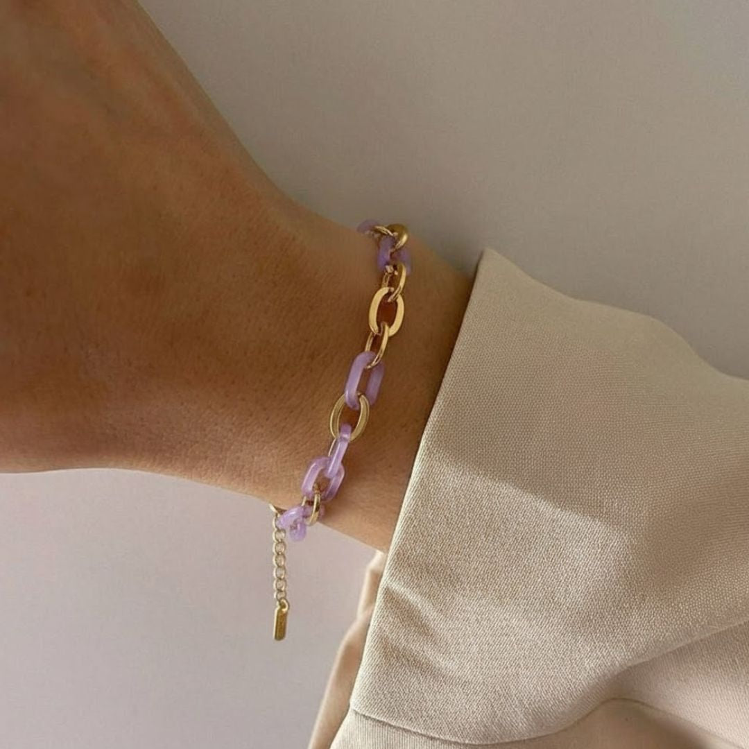 18K Gold Plated Elegance pink Bracelet