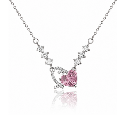 Two Heart Blossom Necklace