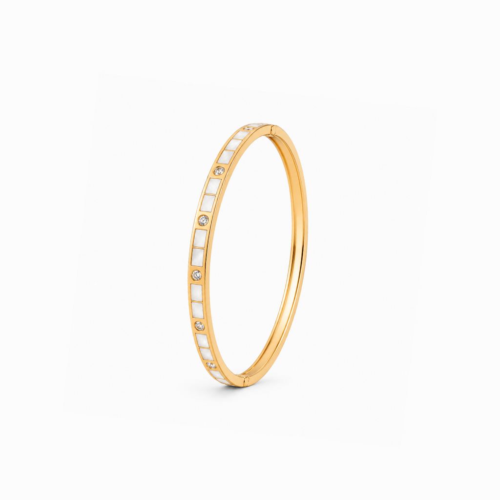 White Enamel Edge Kada
