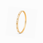 White Crystal Kada - 18k Gold (Demi Fine)