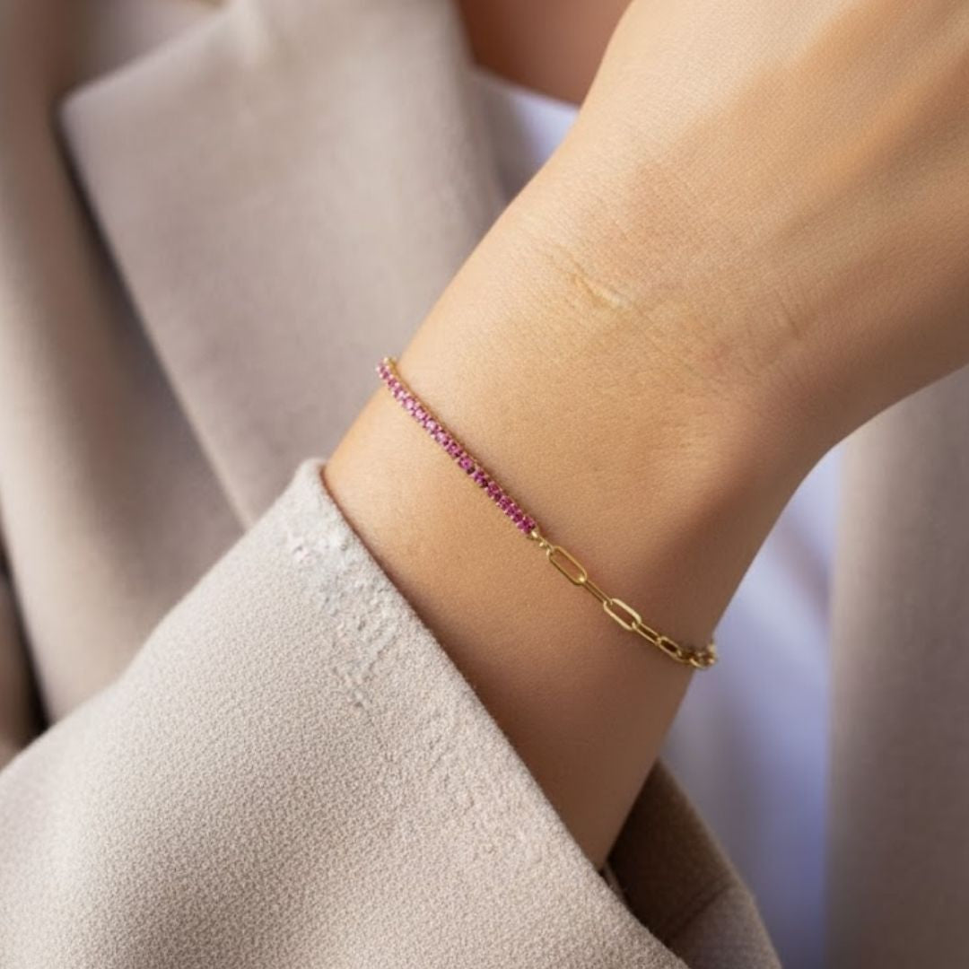 Blush Beads Chain Bracelet