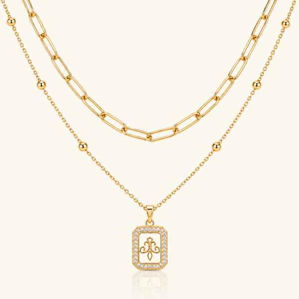 Royal Emblem Layered Necklace