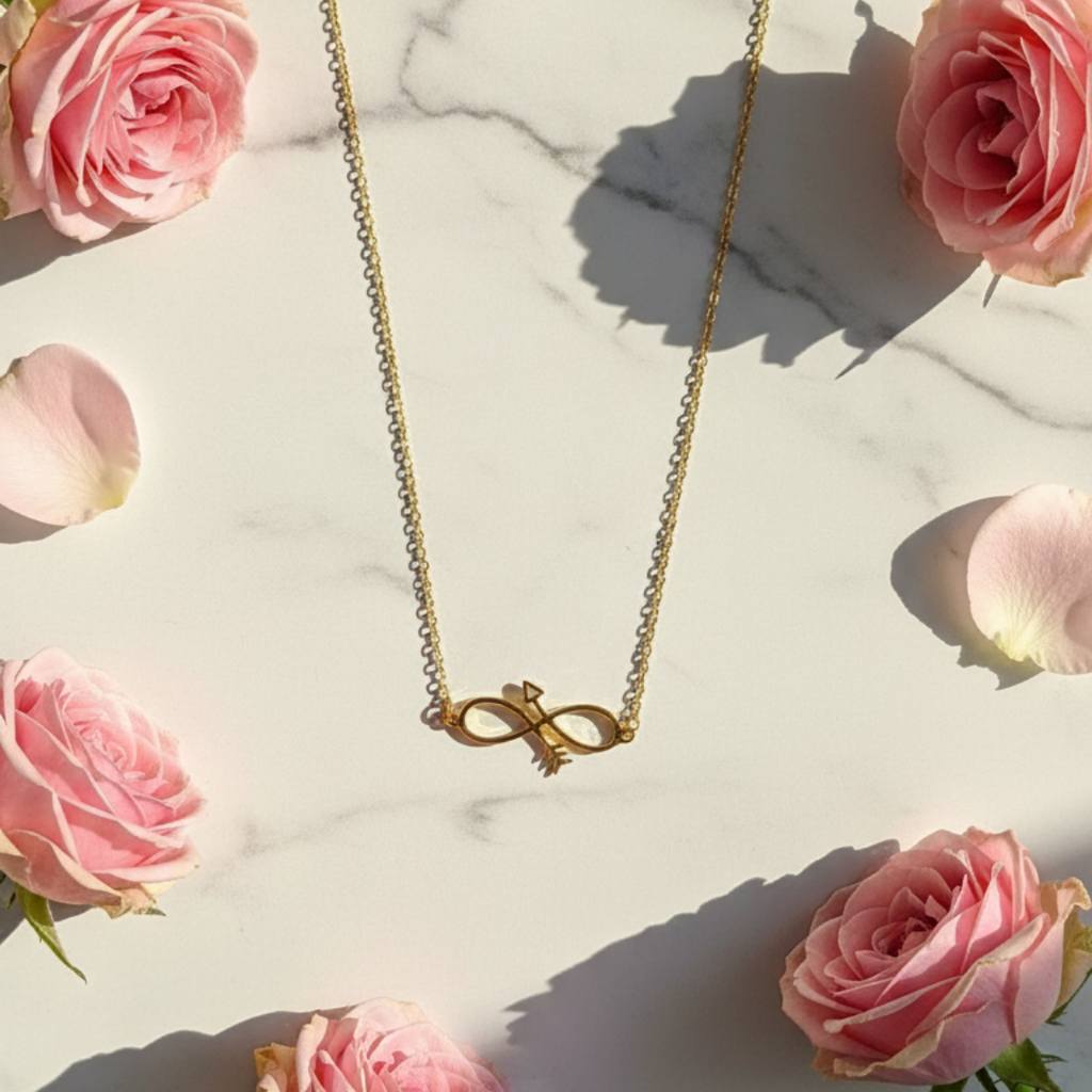 Fish Bone Infinity Necklace