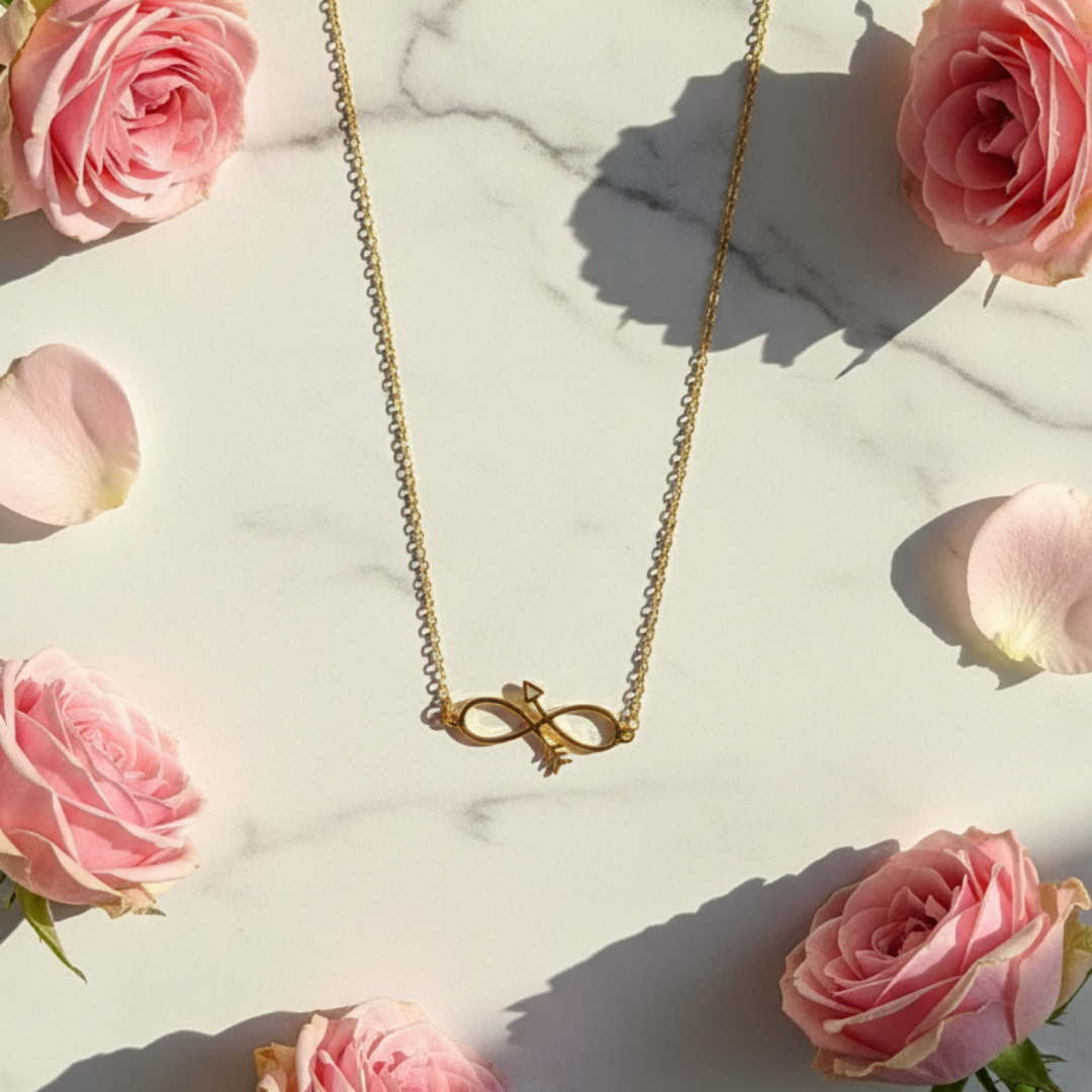 Fish Bone Infinity Necklace