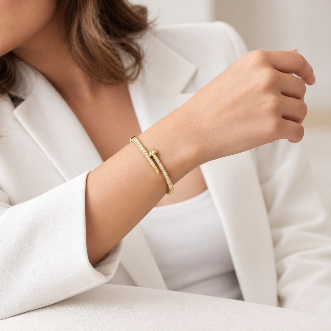 Lavis Nail Kada - 18k Gold ( Demi Fine )
