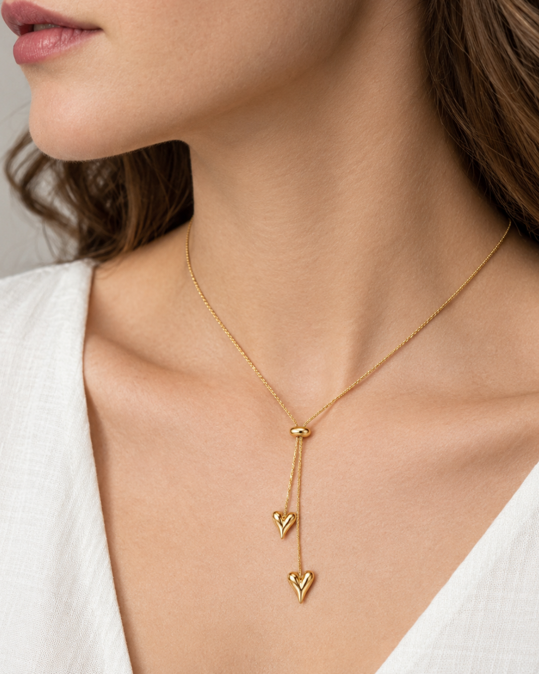 Heart Arrow Necklace - 18k Gold ( Demi Fine )