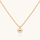 Golden Nazar Pendant Necklace.