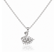 Zircon  Swan Pendant Necklace