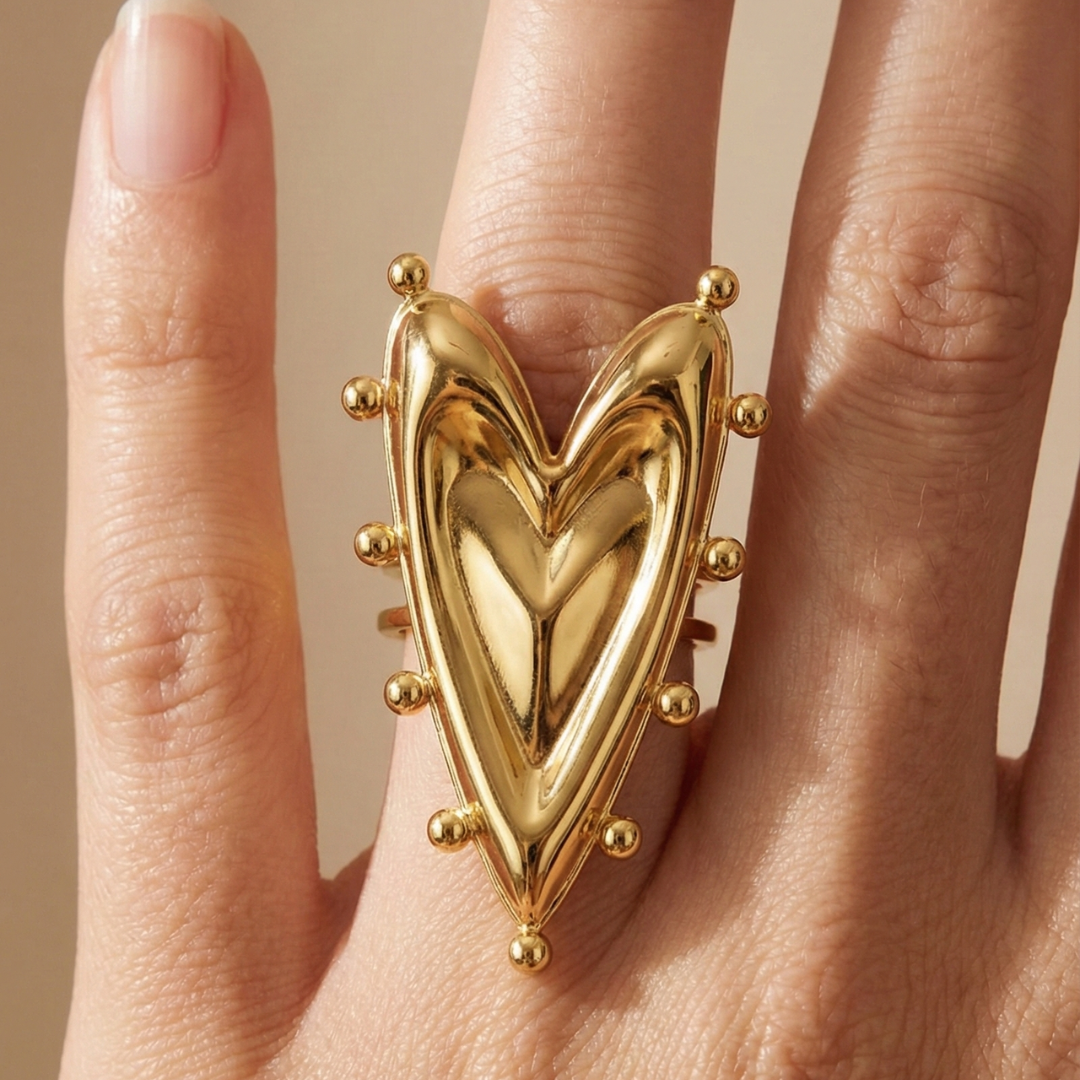 Multi-Heart Charm Ring