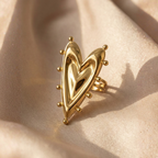 Stacked Heart Ring - 18k Gold (Demi Fine)