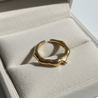 Textured Statement Ring 18K Gold(Demi Fine)