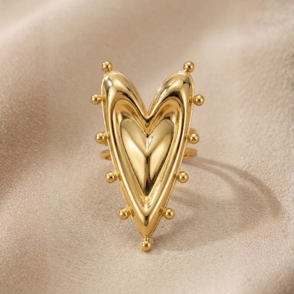 Multi-Heart Charm Ring