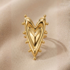 Stacked Heart Ring - 18k Gold (Demi Fine)