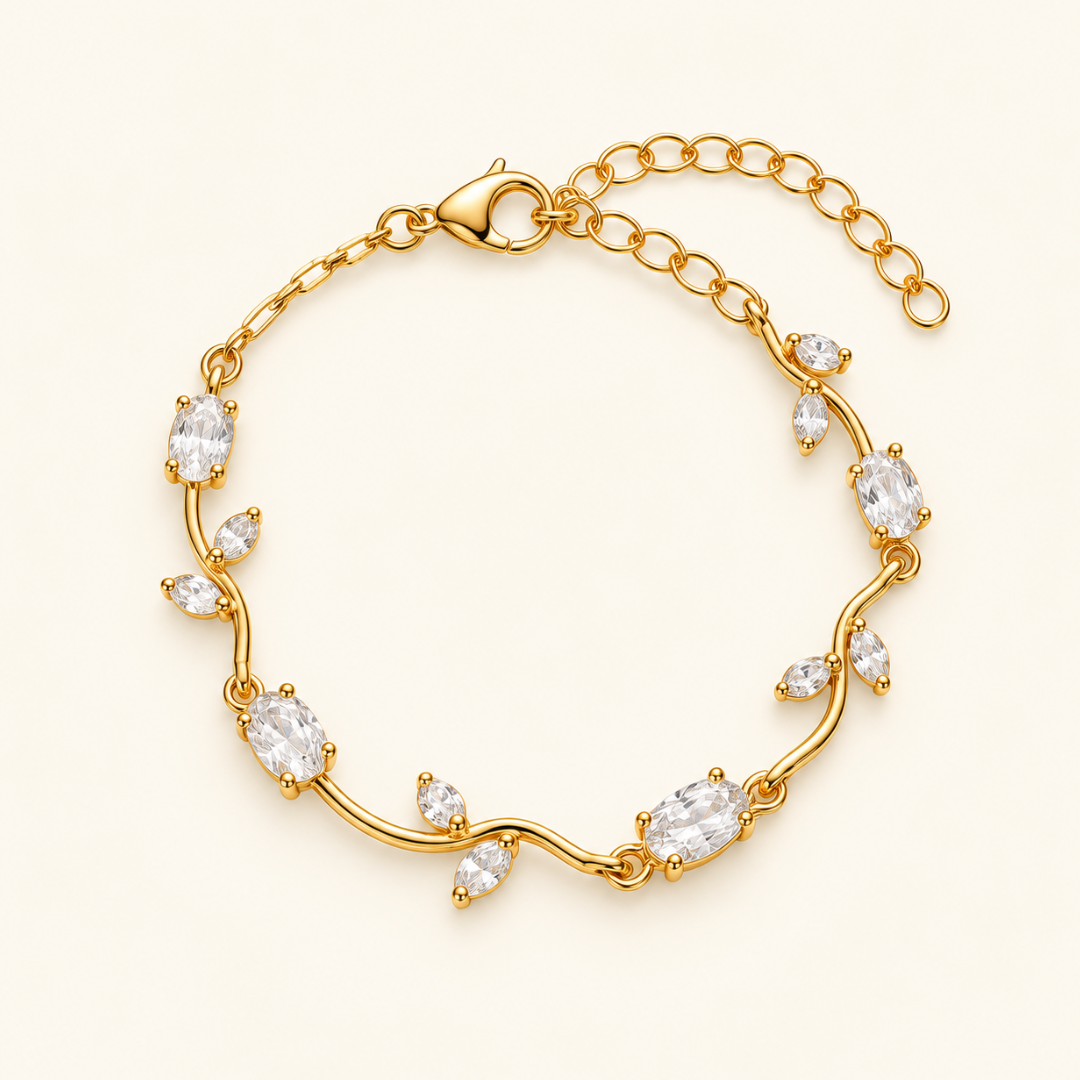 Petal Glow Bracelet - 18k Gold ( Demi Fine )