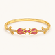 Twin Blossom Kada - 18k Gold ( Demi Fine )