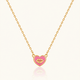 Pink Kiss necklace - 18k Gold (Demi Fine)