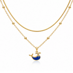 Blue Whale Charm Necklace