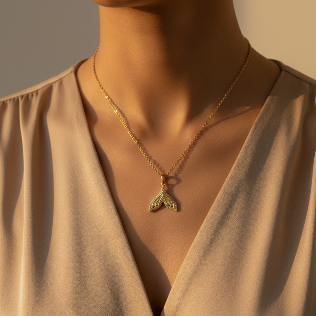 Mermaid Zircon Diamond Necklace