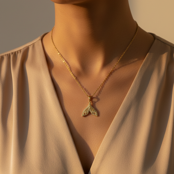 Mermaid Zircon Diamond Necklace