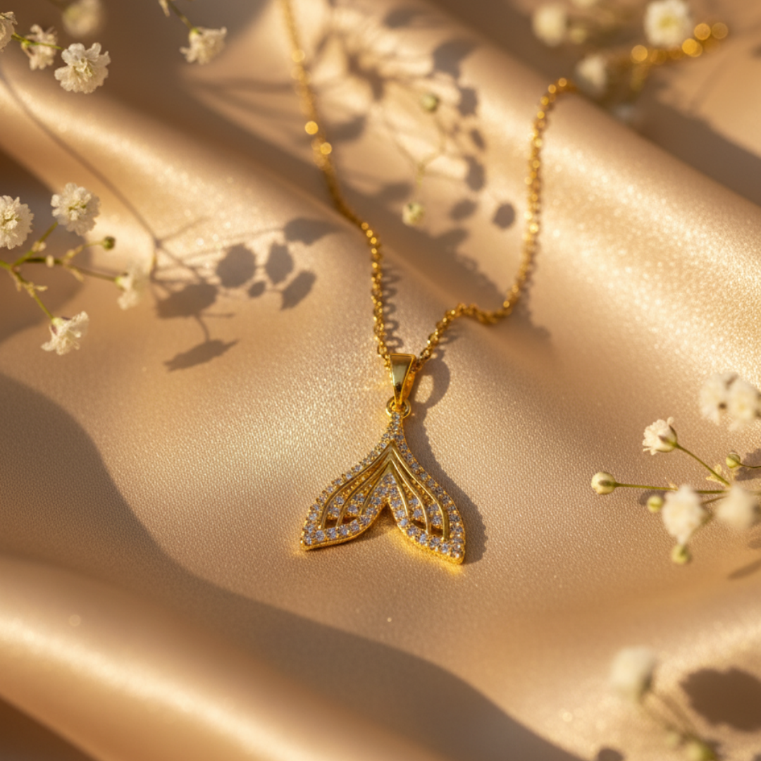 Mermaid Zircon Diamond Necklace