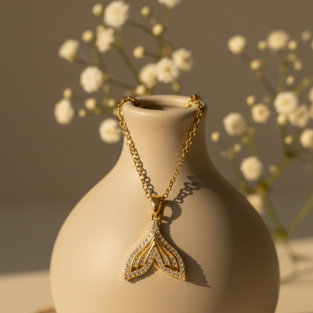 Mermaid Zircon Diamond Necklace