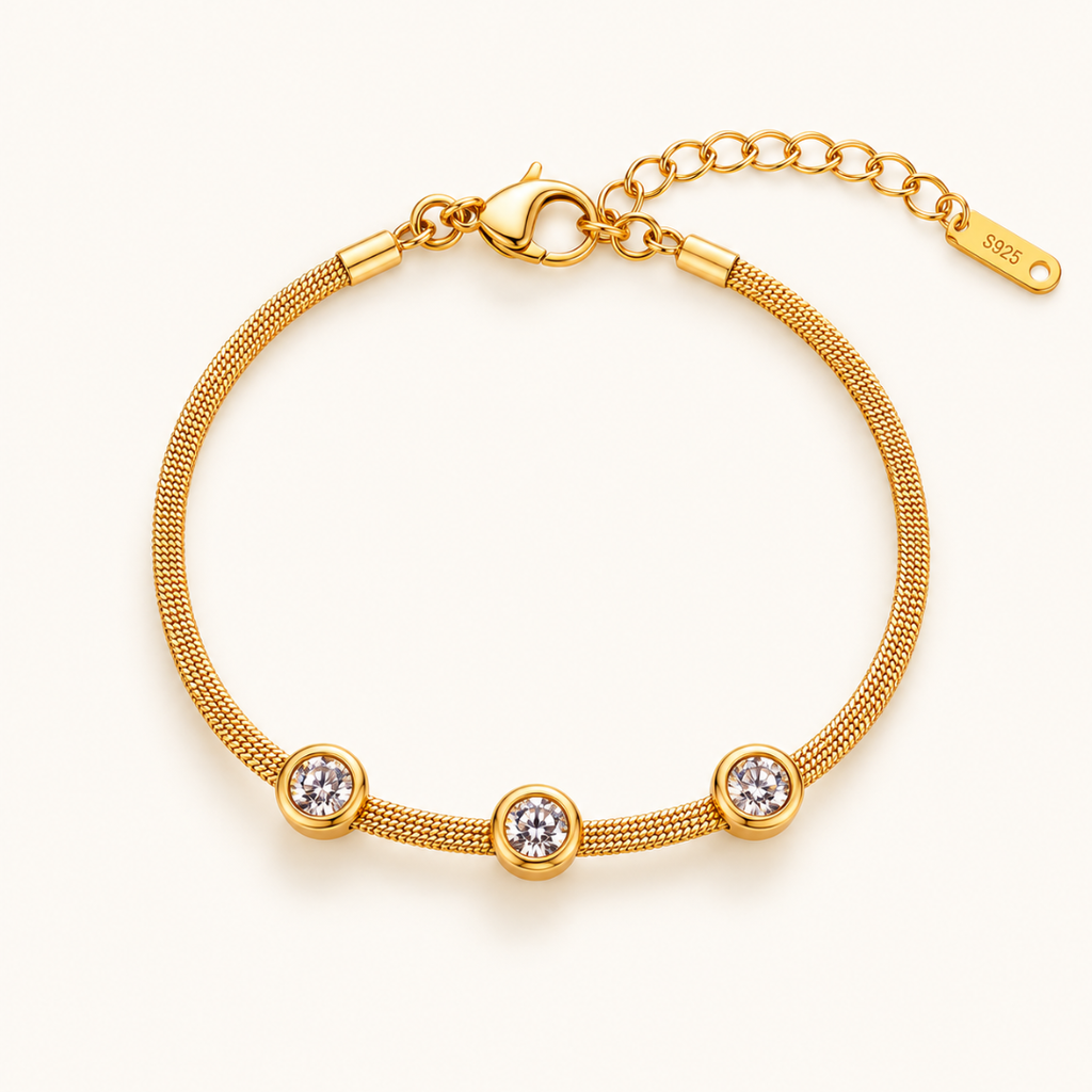 Glow Dot Bracelet - 18k Gold ( Demi Fine )