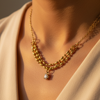 Zircon Muse Necklace - 18K Gold (Demi Fine)