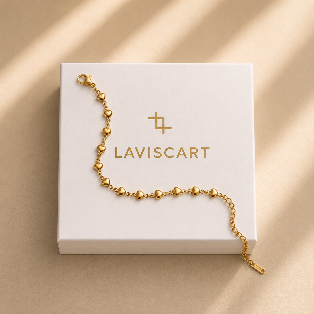 Golden Hearts Anklet