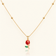 Golden Red Rose Necklace