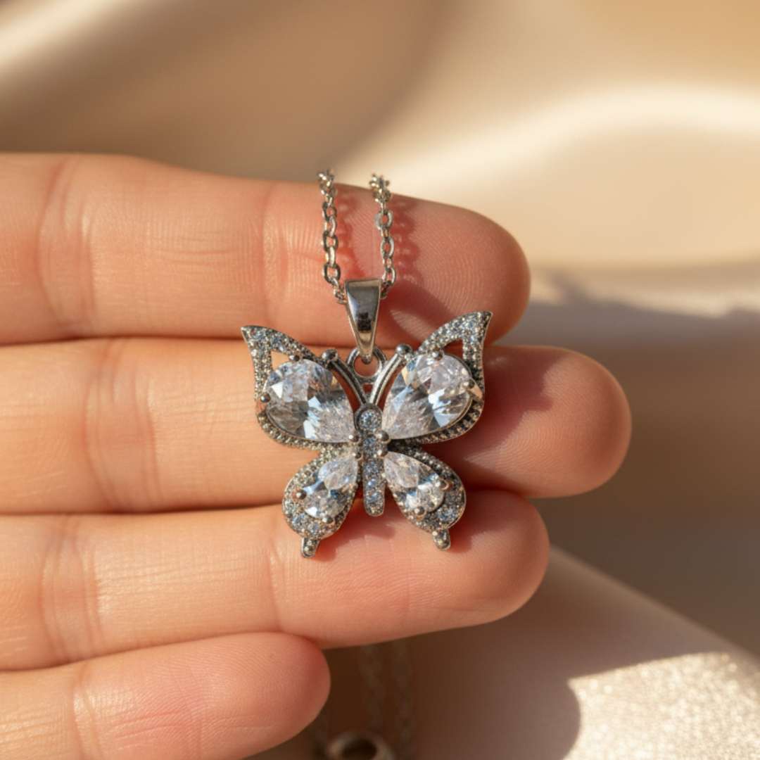 Gleam & Glow Butterfly Zircon Necklace