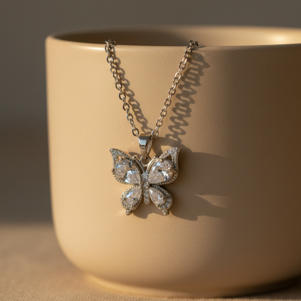 Gleam & Glow Butterfly Zircon Necklace