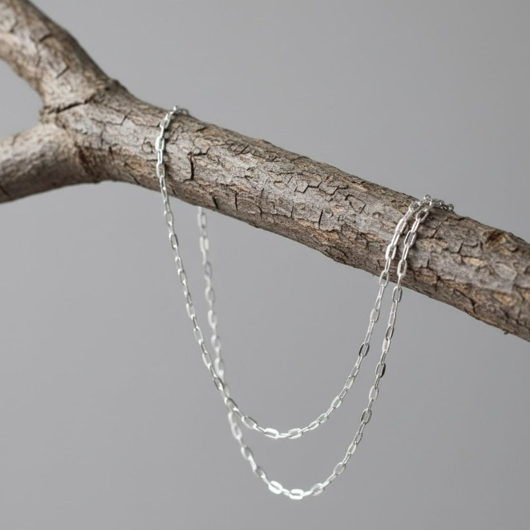Twisted Silver Glow Waist Chain