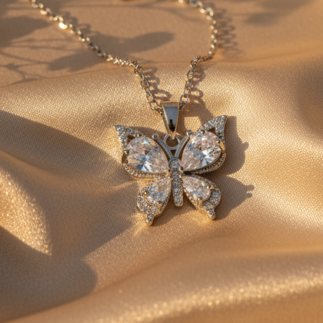 Gleam & Glow Butterfly Zircon Necklace