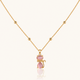 Pink Crystal Cat Necklace